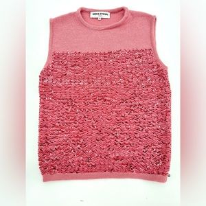 Sonia Rykiel Pink Sequin Knit Top